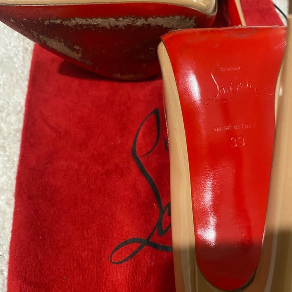 Christian Louboutin Heels So Kate Nude 120mm Patent Leather Pumps Shoes 39 US 8 - Picture 4 of 5